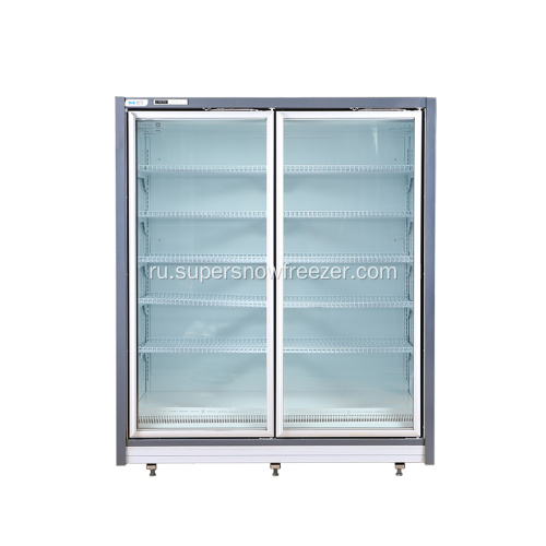 Вертикальная коммерческая стеклянная дверь вертикальная морозильная камера